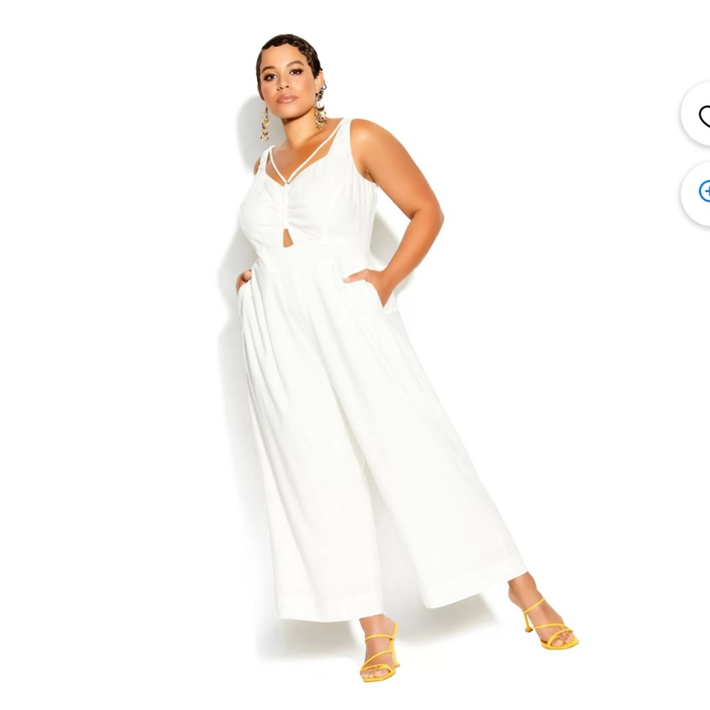 City Chic White Jumpsuit